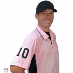 Smitty Umpire Smitty Major League Replica Umpire Shirt - Pink With Black -The Ball Gears Sales S312 PK with N4 SUB BPKW 1