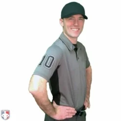 Smitty Umpire Smitty V2 Major League Replica Umpire Shirt - Charcoal Grey With Black -The Ball Gears Sales S314 CH with N4 SUB BWB