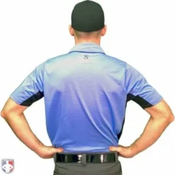 Smitty Umpire Smitty V2 Major League Replica Umpire Shirt - Sky Blue With Black -The Ball Gears Sales S314 SB Smitty V2 Major League Replica Umpire Shirt Sky Blue with Black Worn Back