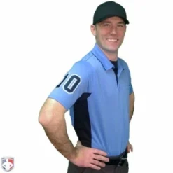 Smitty Umpire Smitty V2 Major League Replica Umpire Shirt - Sky Blue With Black -The Ball Gears Sales S314 SB with N4 SUB BPBW