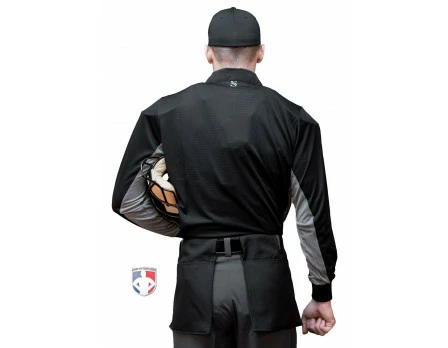 Smitty Umpire Smitty V2 Major League Replica Long Sleeve Umpire Shirt - Black With Charcoal Grey 4 Smitty Umpire Smitty V2 Major League Replica Long Sleeve Umpire Shirt - Black With Charcoal Grey - Image 4
