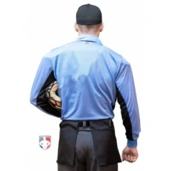 Smitty Umpire Smitty V2 Major League Replica Long Sleeve Umpire Shirt - Sky Blue With Black -The Ball Gears Sales S315 SB Smitty V2 Major League Replica Long Sleeve Umpire Shirt Sky Blue with Black back cp 1
