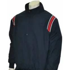 Smitty Umpire Smitty Traditional Half-Zip Umpire Jacket - Navy And Red 7 Smitty Umpire Smitty Traditional Half-Zip Umpire Jacket - Navy And Red -The Ball Gears Sales S320 N R Smitty Traditional Half Zip Umpire Jacket Navy with Red Front View