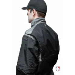 Smitty Umpire Smitty Major League Replica Convertible Umpire Jacket - Black With Charcoal Grey -The Ball Gears Sales S340 Smitty Major League Replica Convertible Umpire Jacket Black with Charcoal Grey Gusset