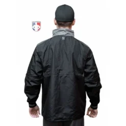 Smitty Umpire Smitty Major League Replica Convertible Umpire Jacket - Black With Charcoal Grey -The Ball Gears Sales S340 Smitty Major League Replica Convertible Umpire Jacket Black with Charcoal Grey back