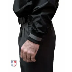 Smitty Umpire Smitty Major League Replica Convertible Umpire Jacket - Black With Charcoal Grey -The Ball Gears Sales S340 Smitty Major League Replica Convertible Umpire Jacket Black with Charcoal Grey cuffs