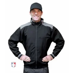 Smitty Umpire Smitty Major League Replica Thermal Umpire Jacket - Black With Charcoal Grey
