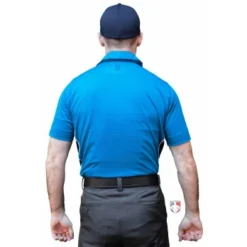Smitty Umpire Smitty NCAA Softball Short Sleeve Body Flex Men's Umpire Shirt - Bright Blue -The Ball Gears Sales S345 BB Smitty NCAA Softball Short Sleeve Body Flex Mens Umpire Shirt Bright Blue back 1
