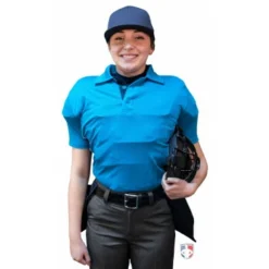 Smitty Umpire Smitty NCAA Softball Short Sleeve Body Flex Women's Umpire Shirt - Bright Blue -The Ball Gears Sales S346 BB Smitty NCAA Softball Short Sleeve Body Flex Womens Umpire Shirt Bright Blue front plate