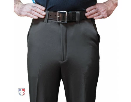 Smitty Umpire Smitty Performance Poly Spandex Charcoal Grey Flat Front Umpire Base Pants With Expander Waistband 2 Smitty Umpire Smitty Performance Poly Spandex Charcoal Grey Flat Front Umpire Base Pants With Expander Waistband - Image 2
