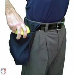 Smitty Umpire Smitty Deluxe XL Expandable Umpire Ball Bag -The Ball Gears Sales S383 N Smitty XL Deluxe Navy Expandable Ball Bag Worn Side with Softball