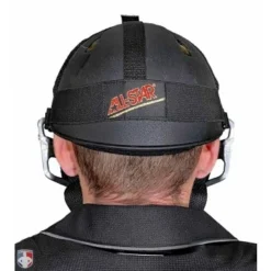 ALL-STAR Umpire Gear All-Star Cobalt Umpire Skull Cap -The Ball Gears Sales SC900UMP All Star Cobalt Umpire Skull Cap Worn Back View with Mask