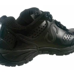 Smitty Umpire Smitty All-Black Umpire / Referee Field Shoes -The Ball Gears Sales SM FIELD Smitty Field Umpire Referee Shoes Back Angled Inside View