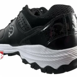 Smitty Umpire Smitty V2 Black & White Umpire / Referee Field Shoes -The Ball Gears Sales SM FIELDv2 Smitty V2 Black White Umpire Referee Field Shoes angle heel wm