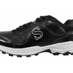 Smitty Umpire Smitty V2 Black & White Umpire / Referee Field Shoes -The Ball Gears Sales SM FIELDv2 Smitty V2 Black White Umpire Referee Field Shoes side wm