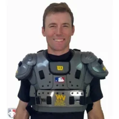 New Balance Referee And Umpire Shoes New Balance Challenger Mock Neck Short Sleeve Compression Shirt -The Ball Gears Sales TMMT717 NB Mock with chest protetor