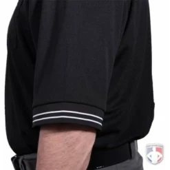 Smitty Umpire Smitty Pro Knit Umpire Shirt - Black -The Ball Gears Sales U126 BK Sleeve