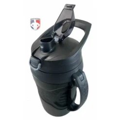 Under Armour Playmaker Half-Gallon Water Bottle -The Ball Gears Sales UA SIDELINE BK Under Armour Playmaker Half Gallon Water Bottle lid open black