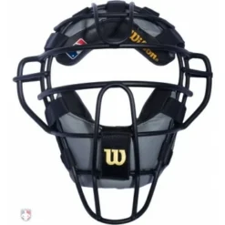 Wilson Umpire Gear Wilson MLB Black Dyna-Lite Aluminum Umpire Mask With Black And Grey Wrap Around