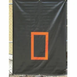 CageSaver H.D. Backdrop (Black With Orange Strike Zone)