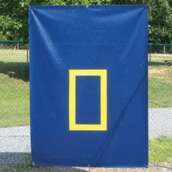 CageSaver H.D. Backdrop (Navy Blue With Yellow Strike Zone)