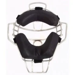 Diamond Umpire Gear Diamond Silver Big League Aluminum Umpire Mask With Leather -The Ball Gears Sales dfm bl sv inside z