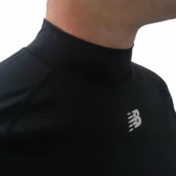 New Balance Referee And Umpire Shoes New Balance Challenger Mock Neck Short Sleeve Compression Shirt -The Ball Gears Sales tmmt717 NB MOCK close up neck